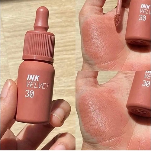 Son ink màu 30 classic nude nâu nude cổ điển kem lì peripera ink velvet lip tint - bovie