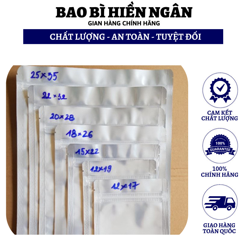 Túi Zip Bạc Đáy Đứng, ( túi cà phê, zipper bạc)_ Cao Cấp
