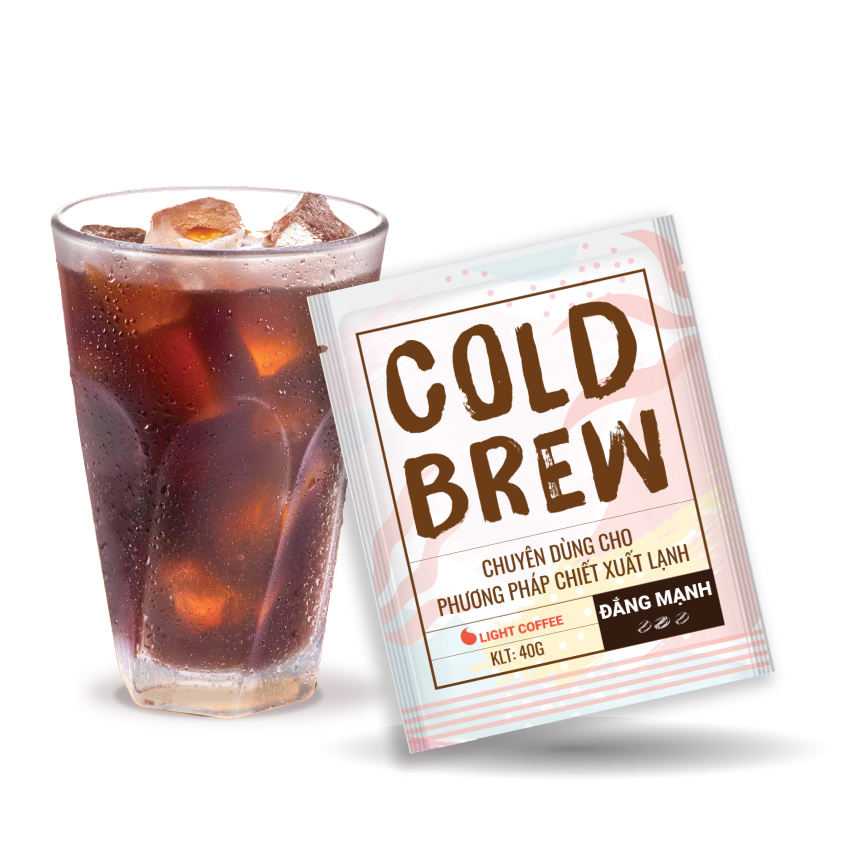 Cà phê pha Cold brew đắng mạnh Light Coffee - túi 40gr - Lazcoin