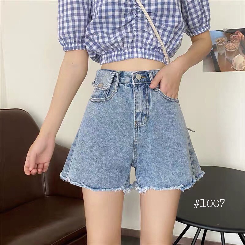 [HCM]QUẦN SHORT JEAN LƯNG CAO SIÊU CÁ TÍNH-JT39