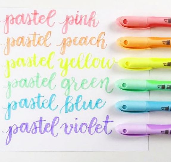 Bút đánh dấu highlight màu pastel, Marvy