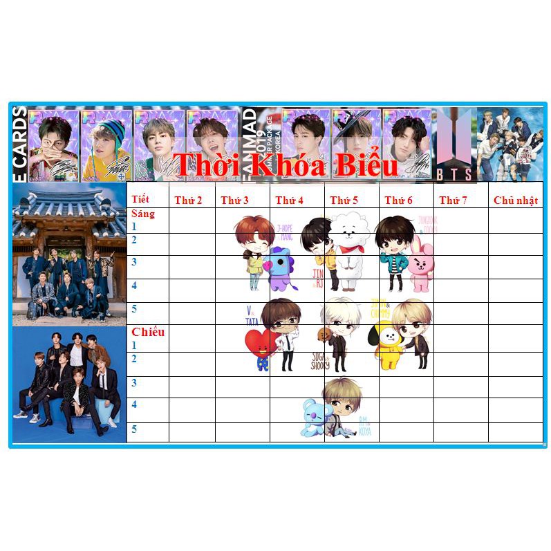 THỜI KHÓA BIỂU BTS-THÀNH VIÊN