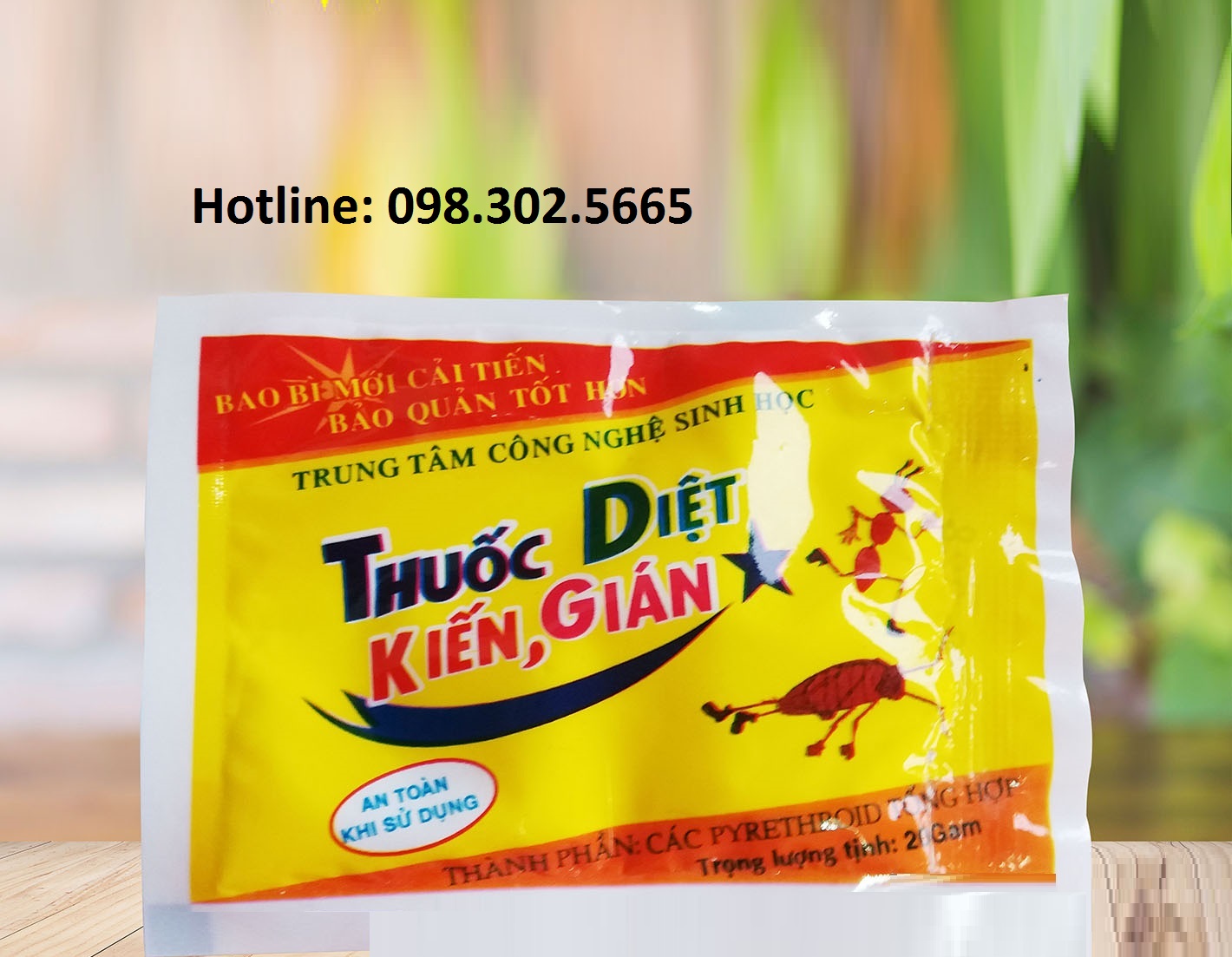 (Combo 5 gói) Thuốc diệt kiến gián Hanpet sinh học mỗi gói 20gr