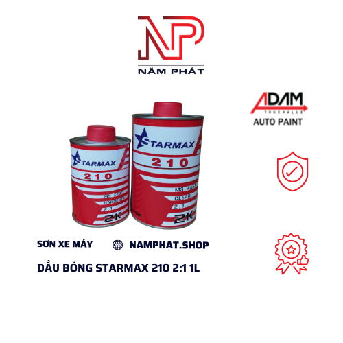 Dầu bóng 2k chậm khô Starmax 210 2:1 1 lít