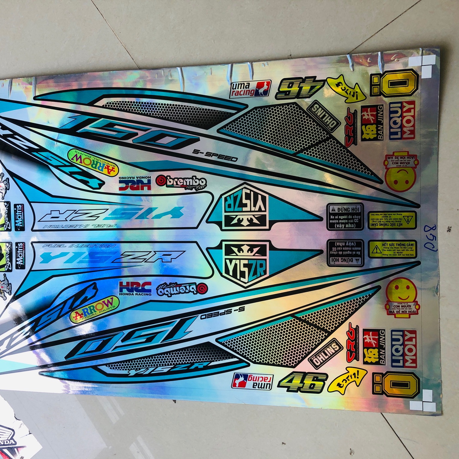 Tem rời exciter 150 tổ ong Crom titan