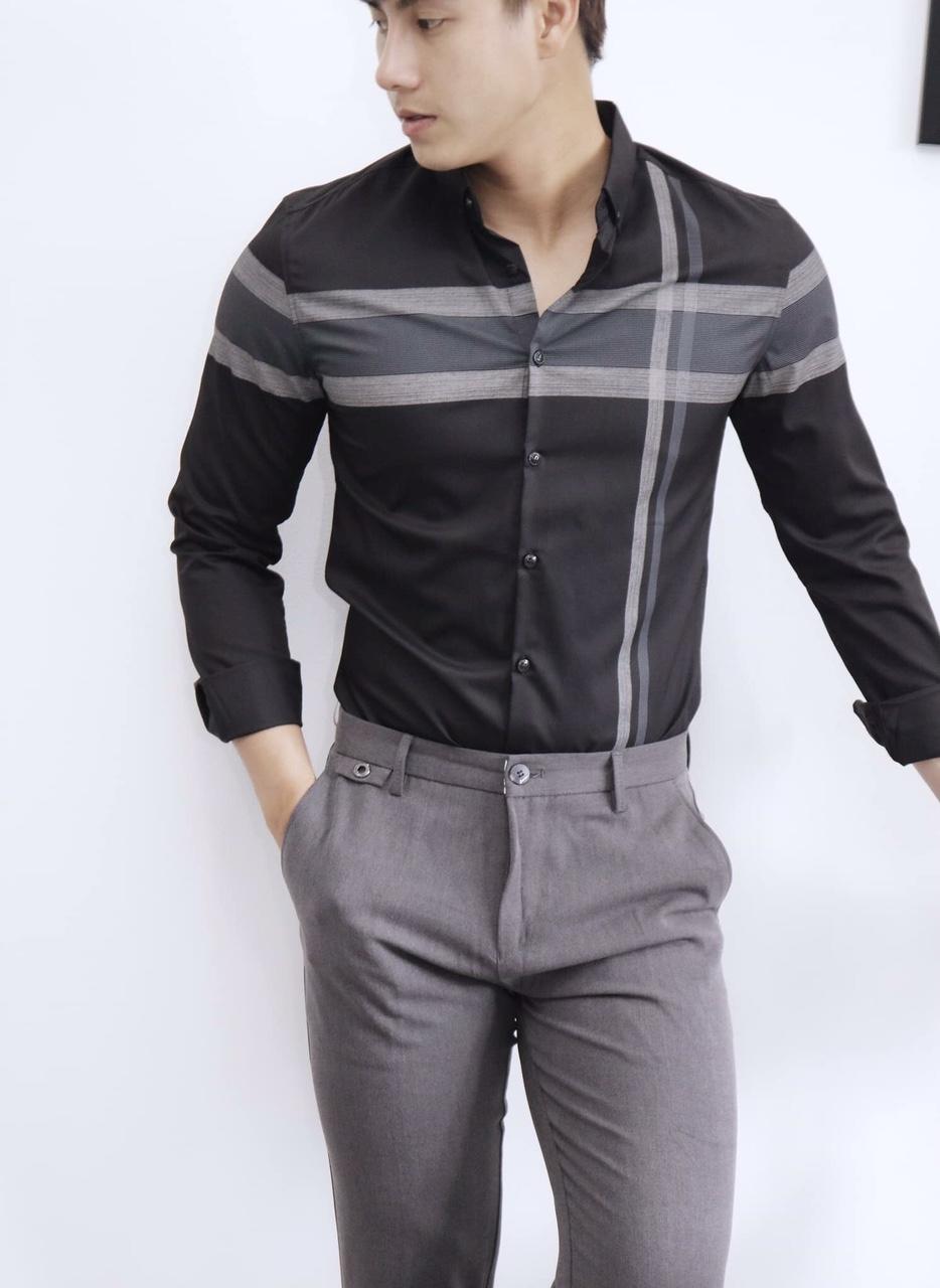 ÁO SƠ MI NAM DÀI TAY THỜI TRANG HÀN QUỐC CAO CẤP HOI079