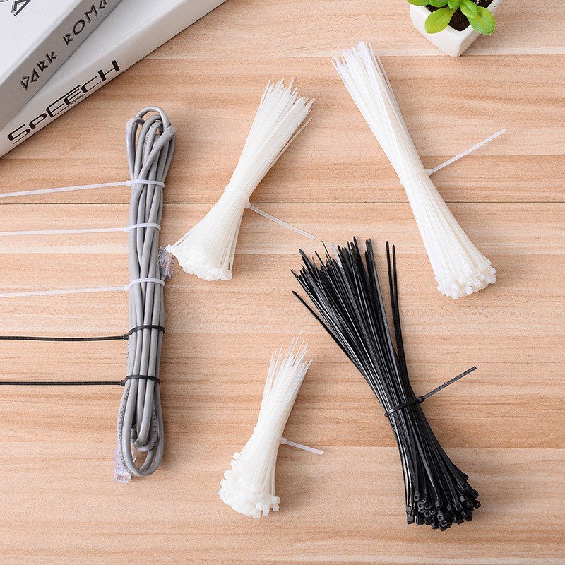 Set 100 B39 dây rút nhựa size 150 X 2.5MM (hai màu trắng đen) NXNDB39