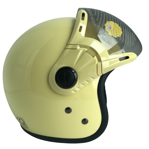Mũ bảo hiểm trùm 3/4 đầu kính khói chống lóa cao cấp -  GRS A368K Vàng bóng - Vòng đầu 56-58cm - Hàng chính hãng - Bảo hành 12 tháng