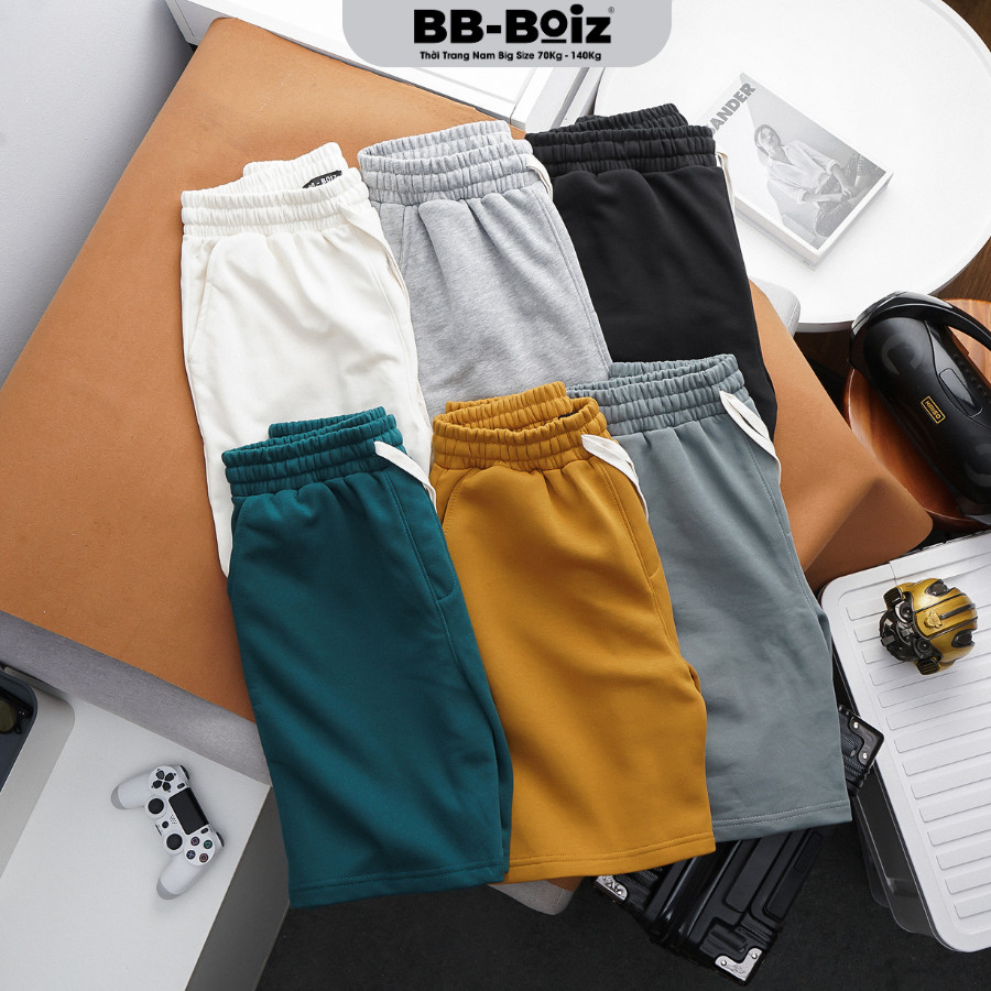 Quần short nỉ nam bb-boiz form bigsize 70 - 130kg | đủ màu