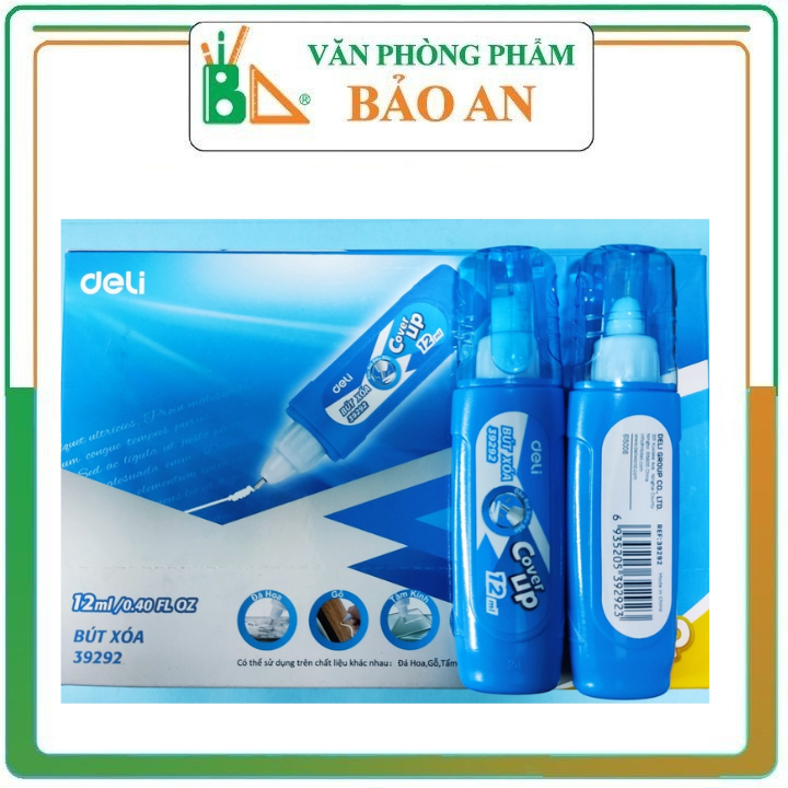 Bút xóa nước Deli 12ml - Văn phòng phẩm Bảo An
