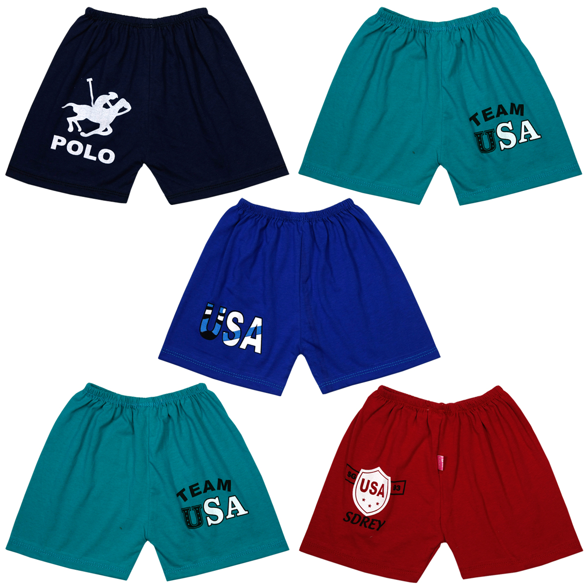 SET 5 QUẦN ĐÙI ( quần chục cho bé ) 100% COTTON thoáng mát cho bé trai từ 3-25kg QĐCMKS ( ảnh video thật) KIBA.shop