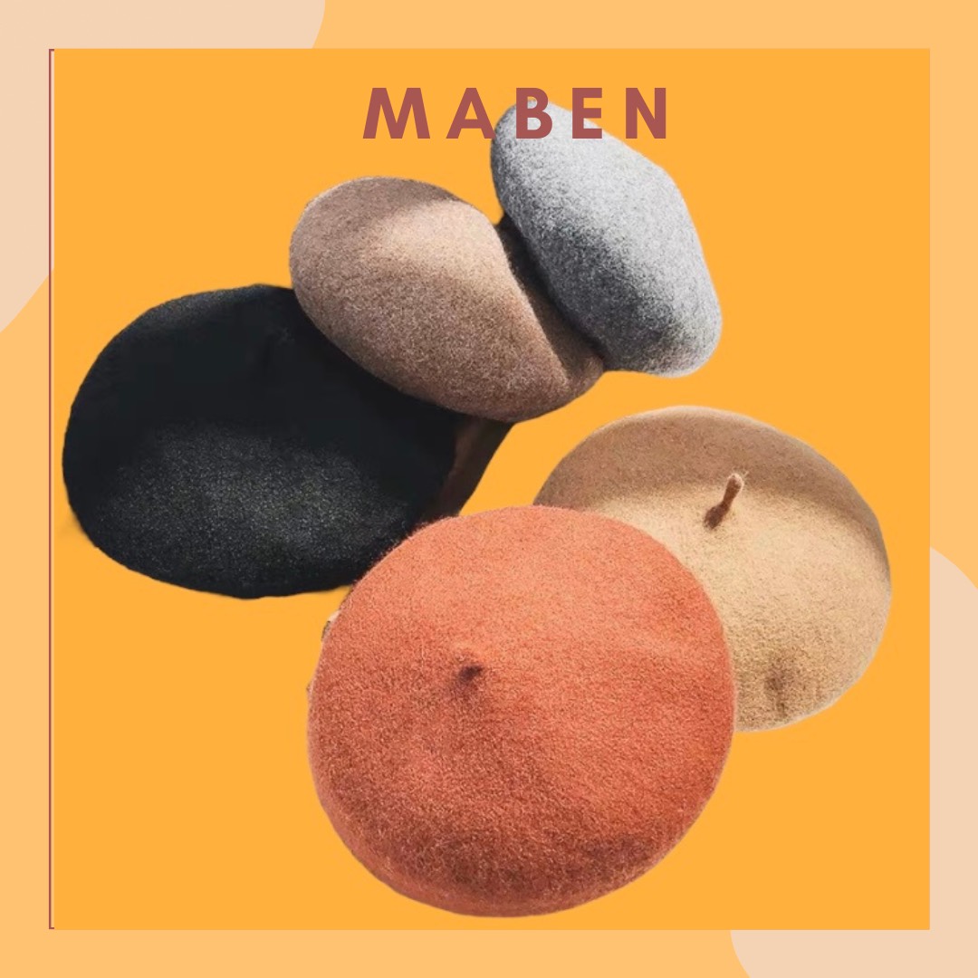 [HCM]Mũ nồi - Mũ beret - Nón xinh chất dạ