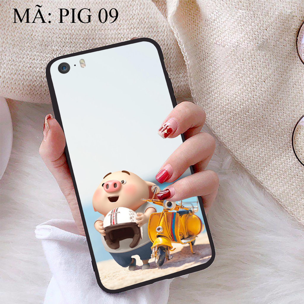 [HCM]Ốp lưng iPhone 5 viền dẻo TPU BST Pig Cute