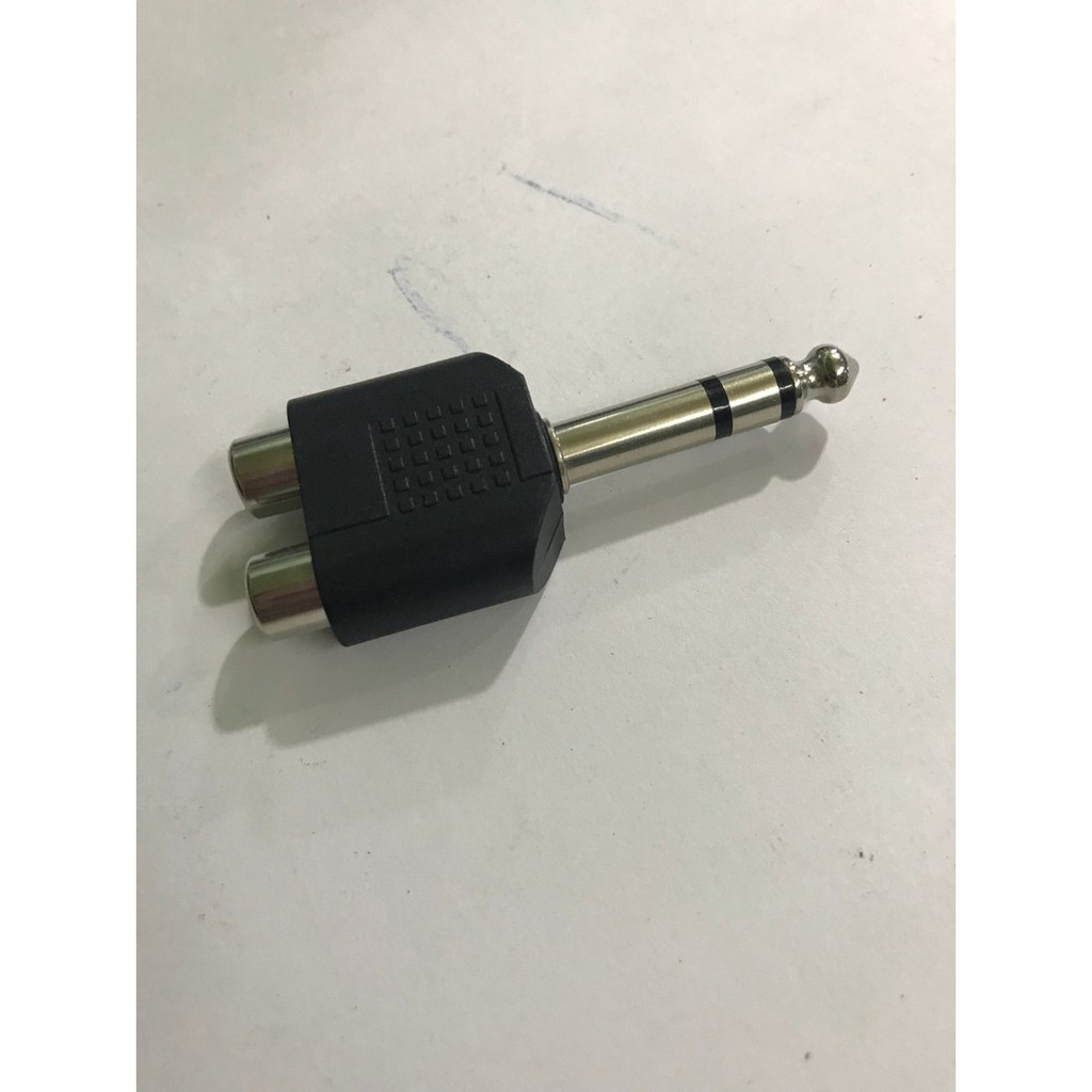COMBO 2 Đầu chuyển JACK 6.5 ly ra 2 bông sen cái RCA