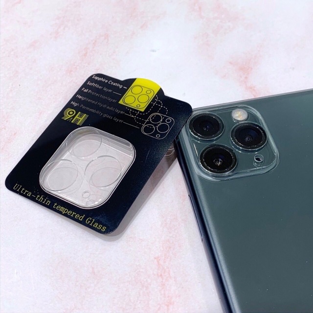 KÍNH CƯỜNG LỰC CAMERA IPHONE 11,  IPHONE 11 PRO,  IPHONE 11 PRO MAX - FULL CAM VÀ MẮT CAM