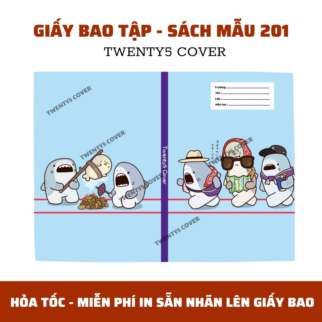 GIẤY BAO TẬP - SGK MẪU 200 - 209 [ MIỄN PHÍ IN NHÃN BASIC TRÊN GIẤY BAO - CHẤT GIẤY DÀY BÓNG ]