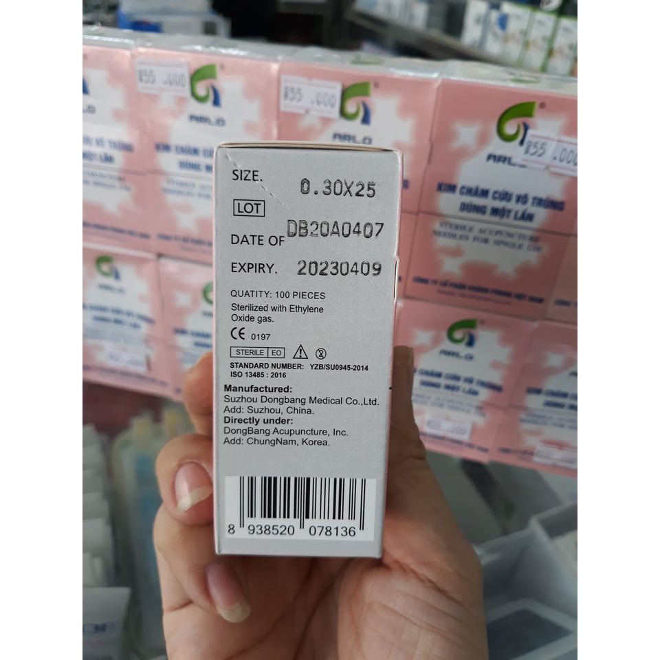 [HCM]Kim châm cứu Khánh Phong. Hộp 100 cây
