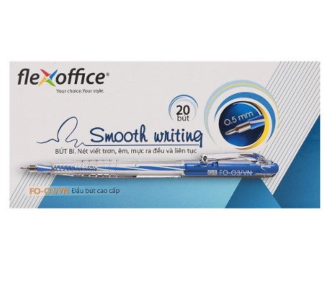 Bút Bi Flexoffice FO-03/VN - Mực Xanh - 1 cây