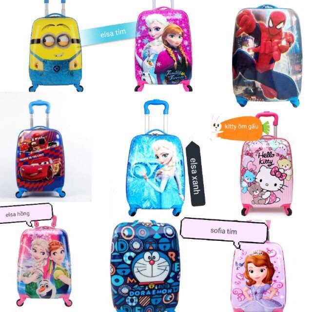 Vali Kéo Trẻ Em Size 18 Inch ( Nhiều Mẫu, Được Chọn Mẫu, Hàng Có Sẵn)