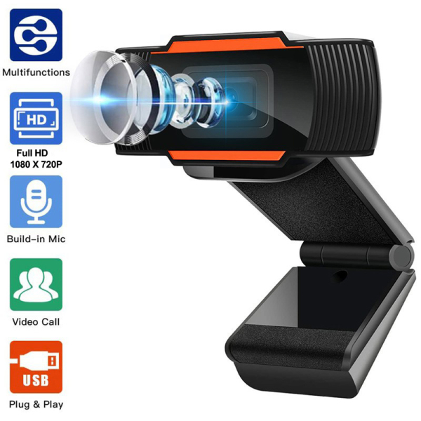 Webcam máy tính có mic thu âm sắc nét FullHD 720P bảo hành 24 tháng - Webcam học online giá rẻ