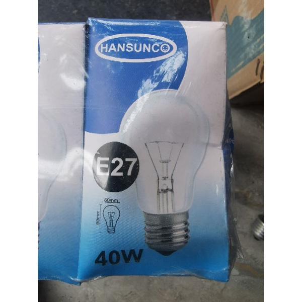 Bóng đèn sợi đốt đui E27 25W 40W 60W 100W 200W