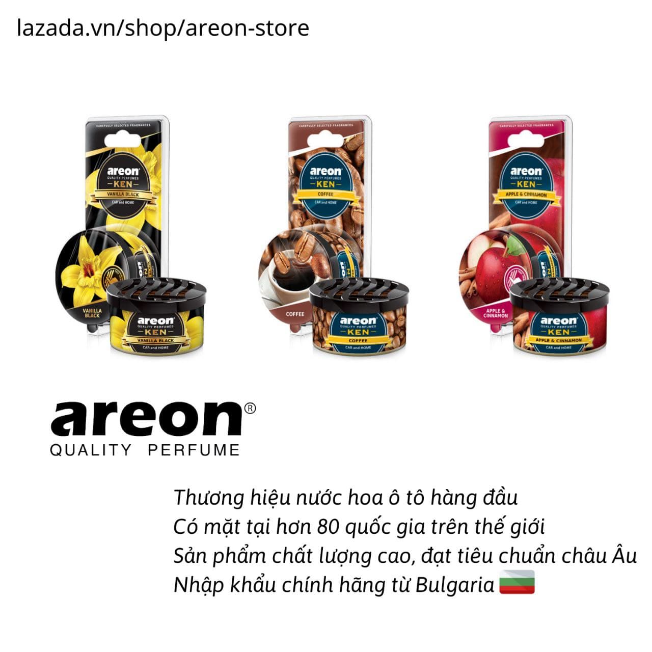 Sáp Thơm Nước Hoa Ô Tô Areon (Hương Dâu Tây) Nhập Khẩu Chính Hãng