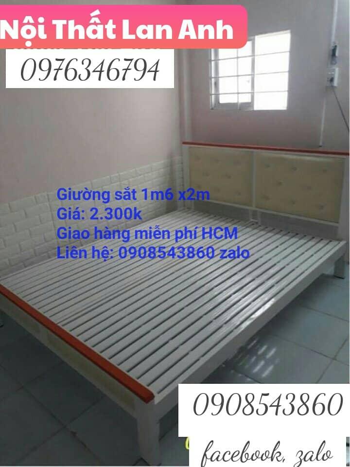 Gường sắt cao cấp 1m4x2m giá rẻ