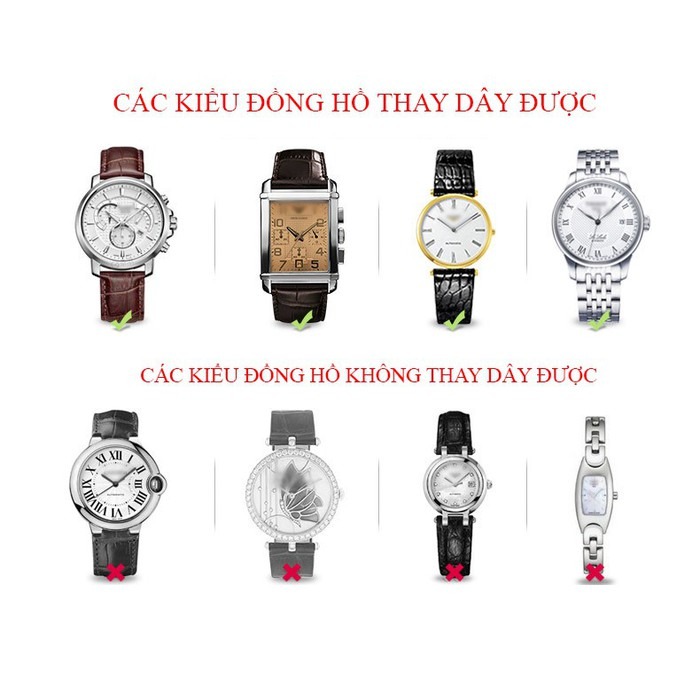 Dây đồng hồ da cao cấp SIZE 18mm (nâu-B805)