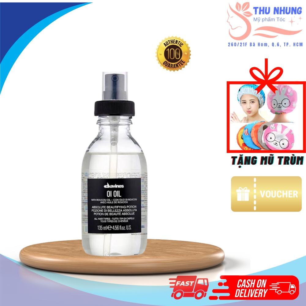 [Tặng mũ trùm]DẦU BÓNG DƯỠNG TÓC DAVINES ABSOLUTION BEAUTIFYING POTION OIL 135ML