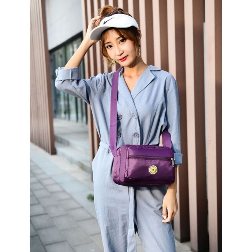 Túi giỏ xách đeo chéo nữ 5 ngăn size 25cm thời trang Hàn Quốc sang chảnh TULIP ONE TX058 HÀNG ĐẸP chất liệu vải dù chống thấm nước tuyệt đối với nhiều màu sắc lựa chọn