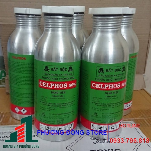 Thuốc xông diệt côn trùng nông sản Celphos 56% (Chai 334 viên, chai 1667v)