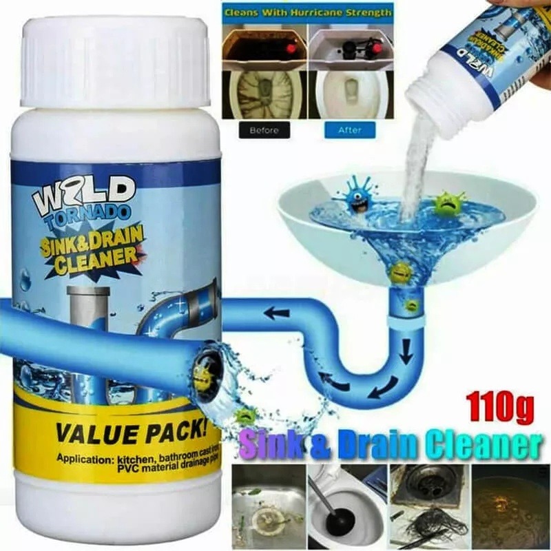 Original Pipeline dredging agent Household Wild Tornado Powerful Sink&Drain Cleaner Quick Foaming Chemical powder agents for cleaning kitchen and toilet pipeline dredging