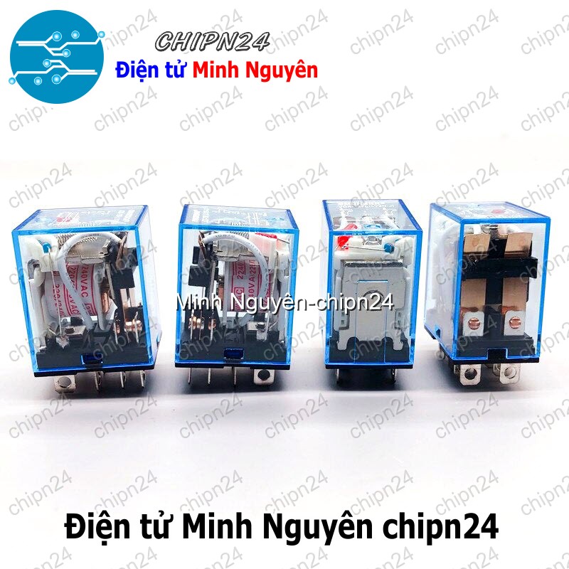 [1 con] (F200) Relay kiếng LY2NJ 8 chân 10A (LY2N-J JQX-13F AC220V/DC24V/DC12V)) - [Chọn Loại] - HHH.00121