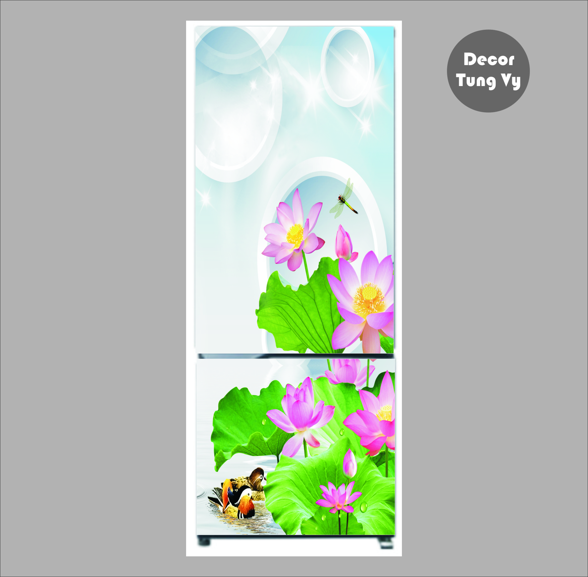 Decal dán tủ lạnh - dán kính ( trang trí trên mọi bề mặt phẳng)