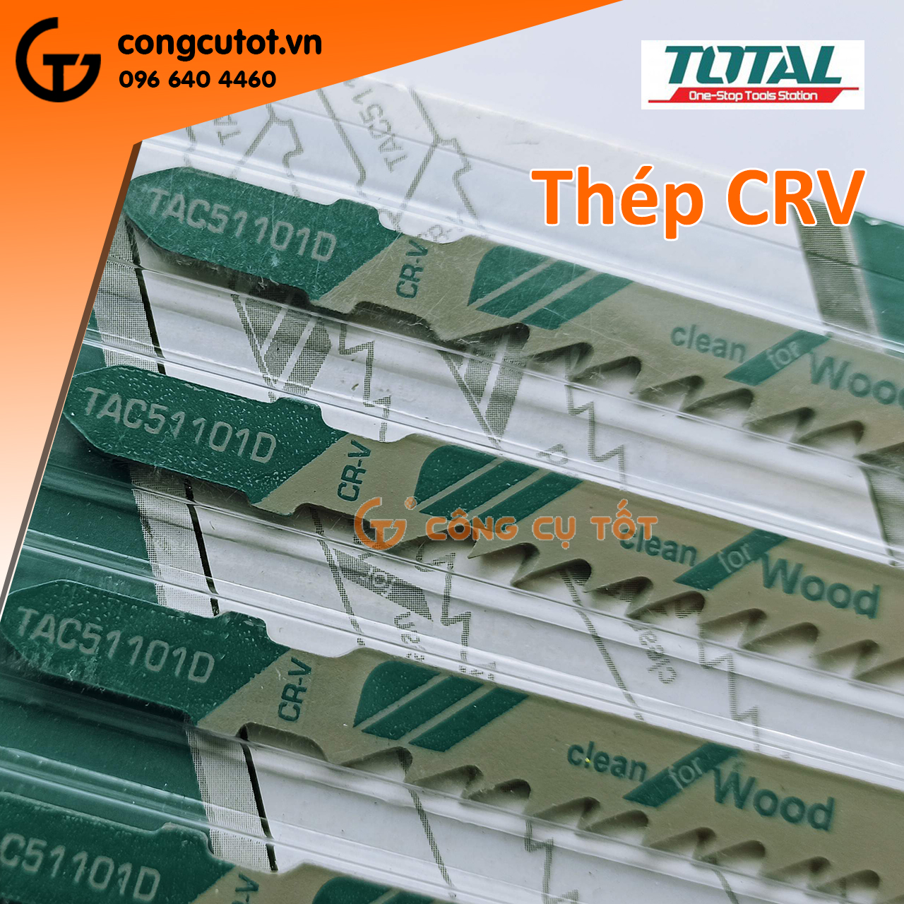Bộ 5 lưỡi cưa lọng gỗ Total TAC51101D