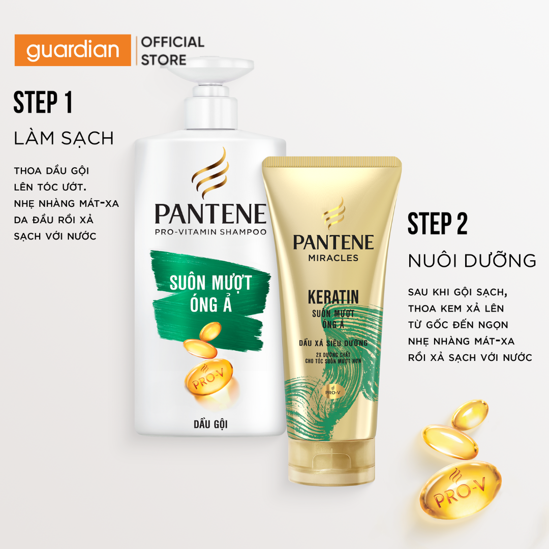 Dầu Gội Suôn Mượt Óng Ả Pantene Silky Smooth Care Shampoo 650Ml