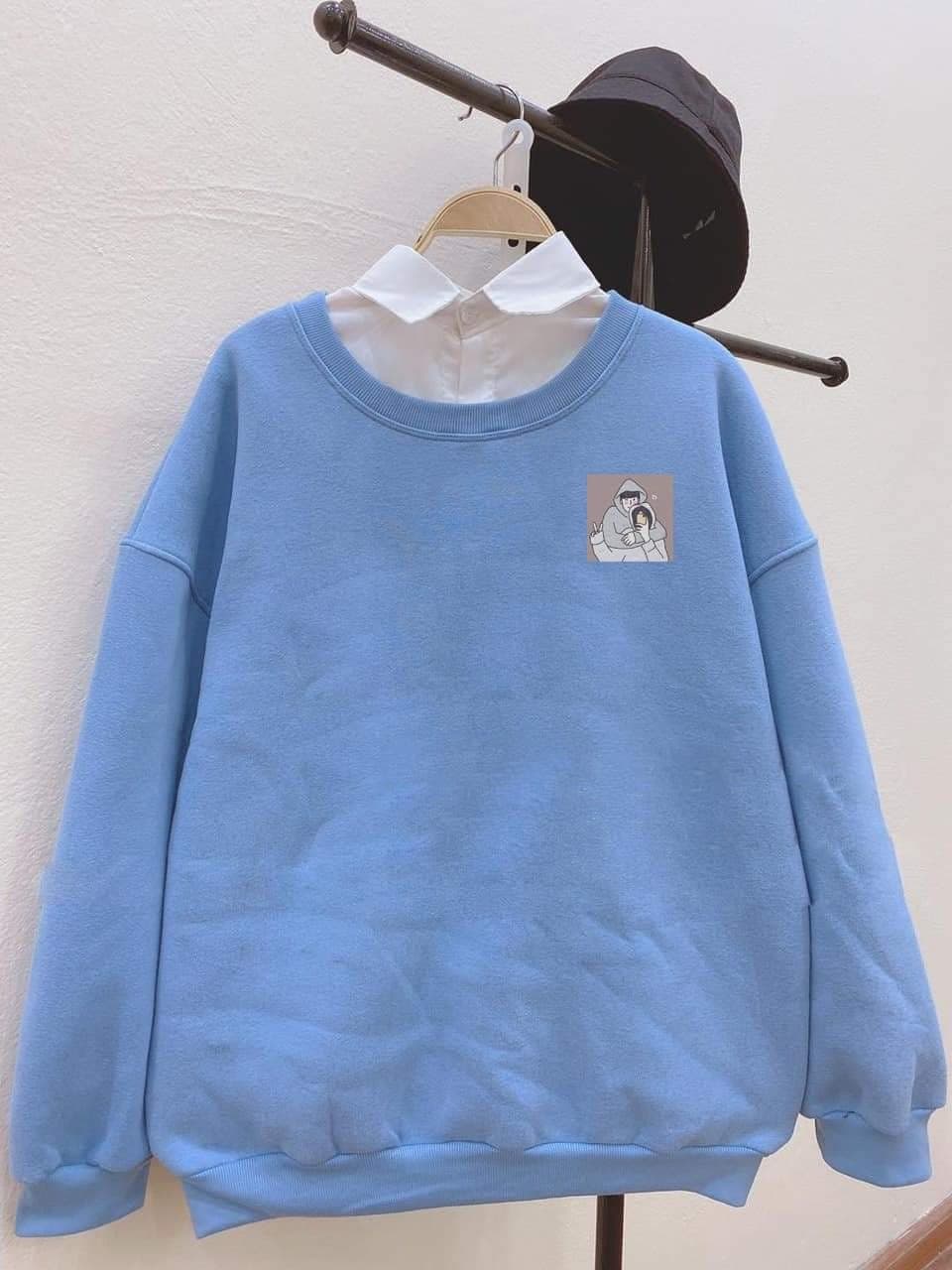 [ FREE SHIP ] Áo sweater nỉ đôi bạn than (trong luong tu 36kg tro len )