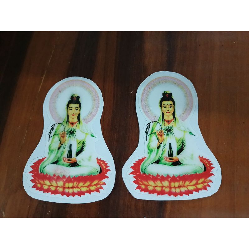 Bộ 2 tem nổi hình Phật 3D siêu đẹp 10cm hàng nhập Thái Lan