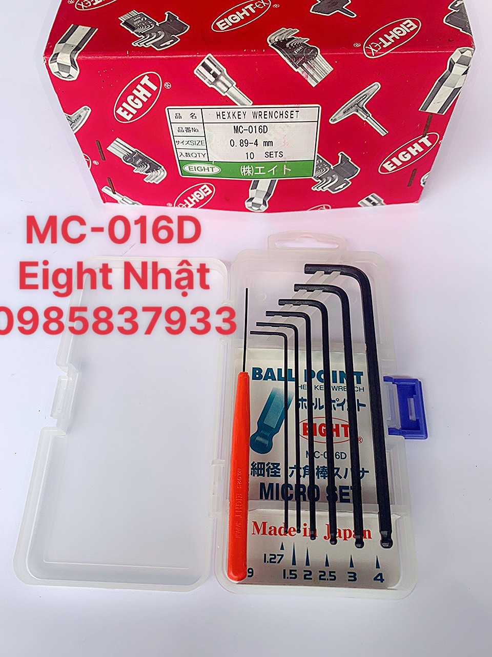 [Freeship +quà tặng 19k] Bộ lục giác mini Nhật MC-016D Eight tại Máy NTT vặn ốc chìm cỡ nhỏ bảo hành dài hạn an toàn hiệu quả
