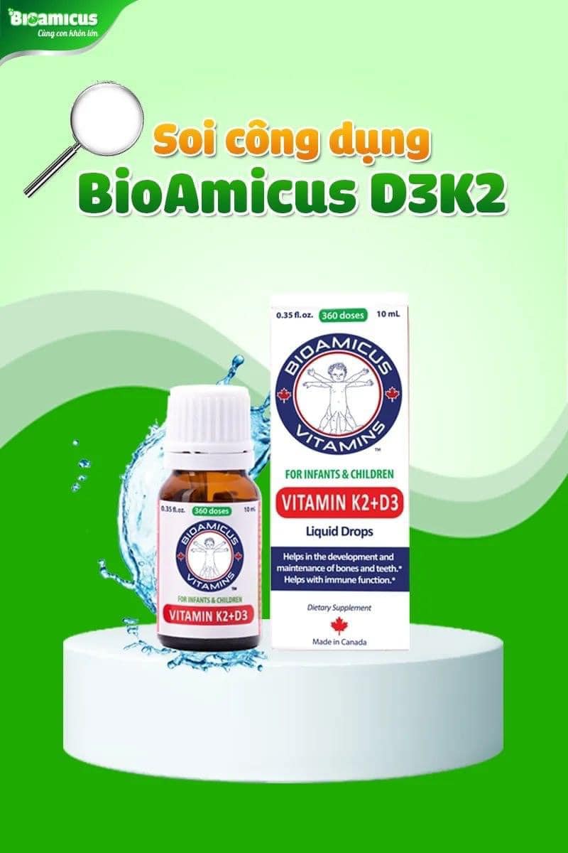 BioAmicus Vitamin D3K2MK7 Bao Kép 10ml
