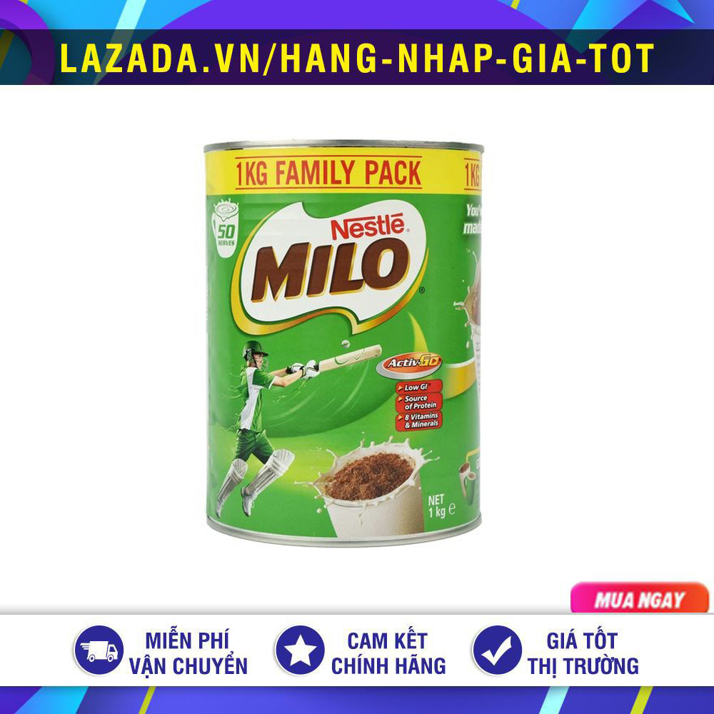 (Dat 1.2025) SỮA BỘT NESTLE MILO 1KG VALUE PACK ÚC 1KG
