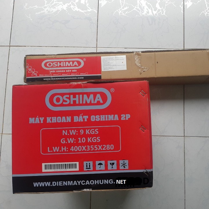 Máy khoan đất oshima 2p kèm mũi khoan 150mm
