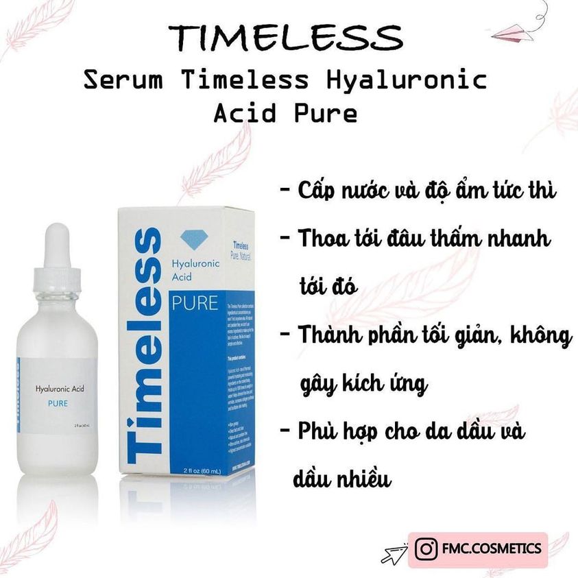 Serum cấp nước Timeless Hyaluronic Acid Pure 30ml