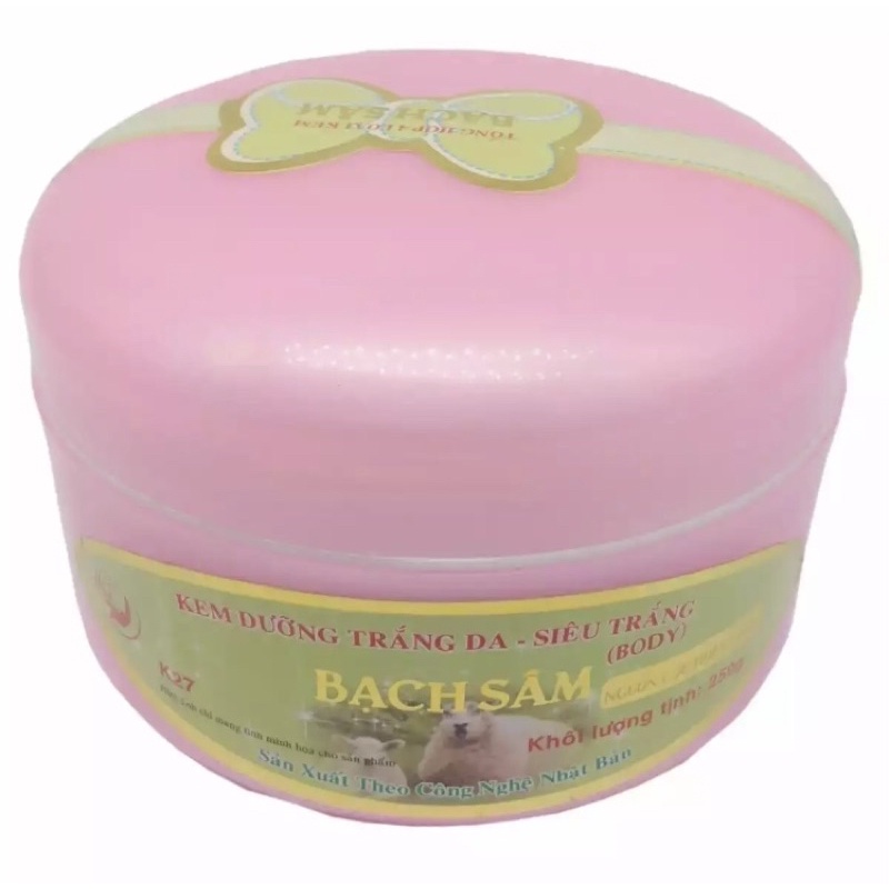 Kem cốt bạch sâm dưỡng trắng da toàn thân 250g