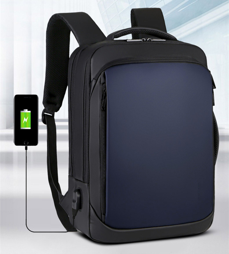 Balo chống sốc laptop có sạt USB công nghệ mới ATRIC gsr xanh đen Shalla