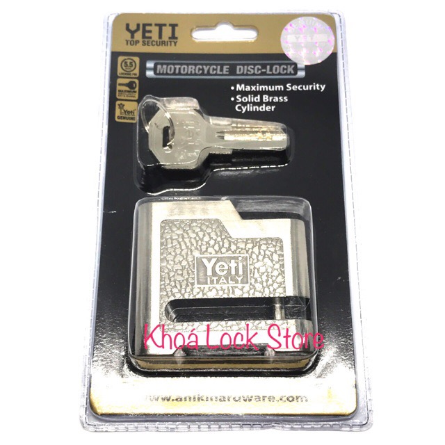 Ổ khoá đĩa vuông xe máy YETI chống trộm