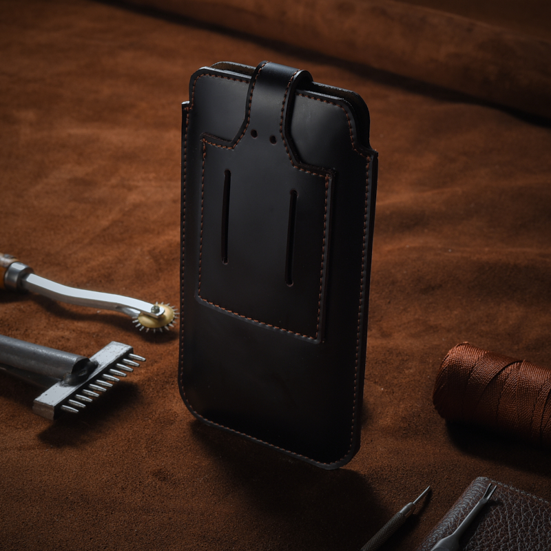 Bao Da Rút iphone 11 Nút Cài Da Bò Thật