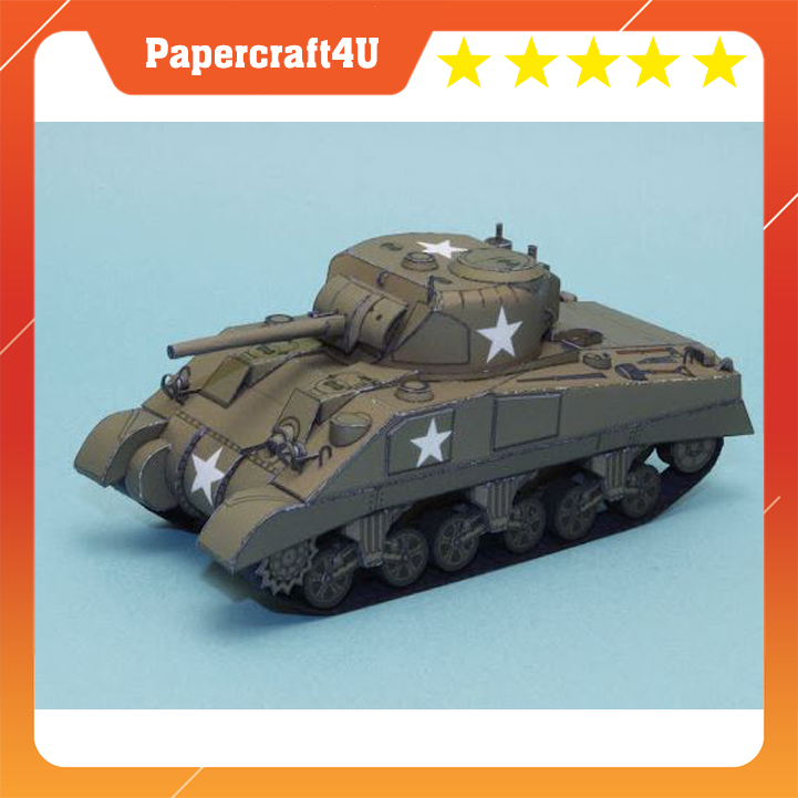 Mô hình giấy 3D xe tank M4 tỉ lệ 1/72