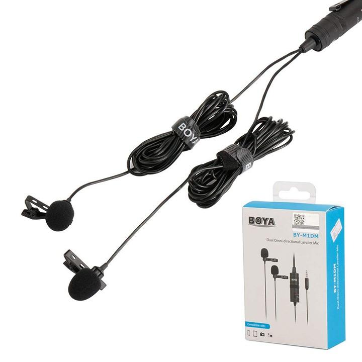 Micro BOYA BY-M1DM 2 Mic Thu Âm Cho 2 Người dây dài 4m