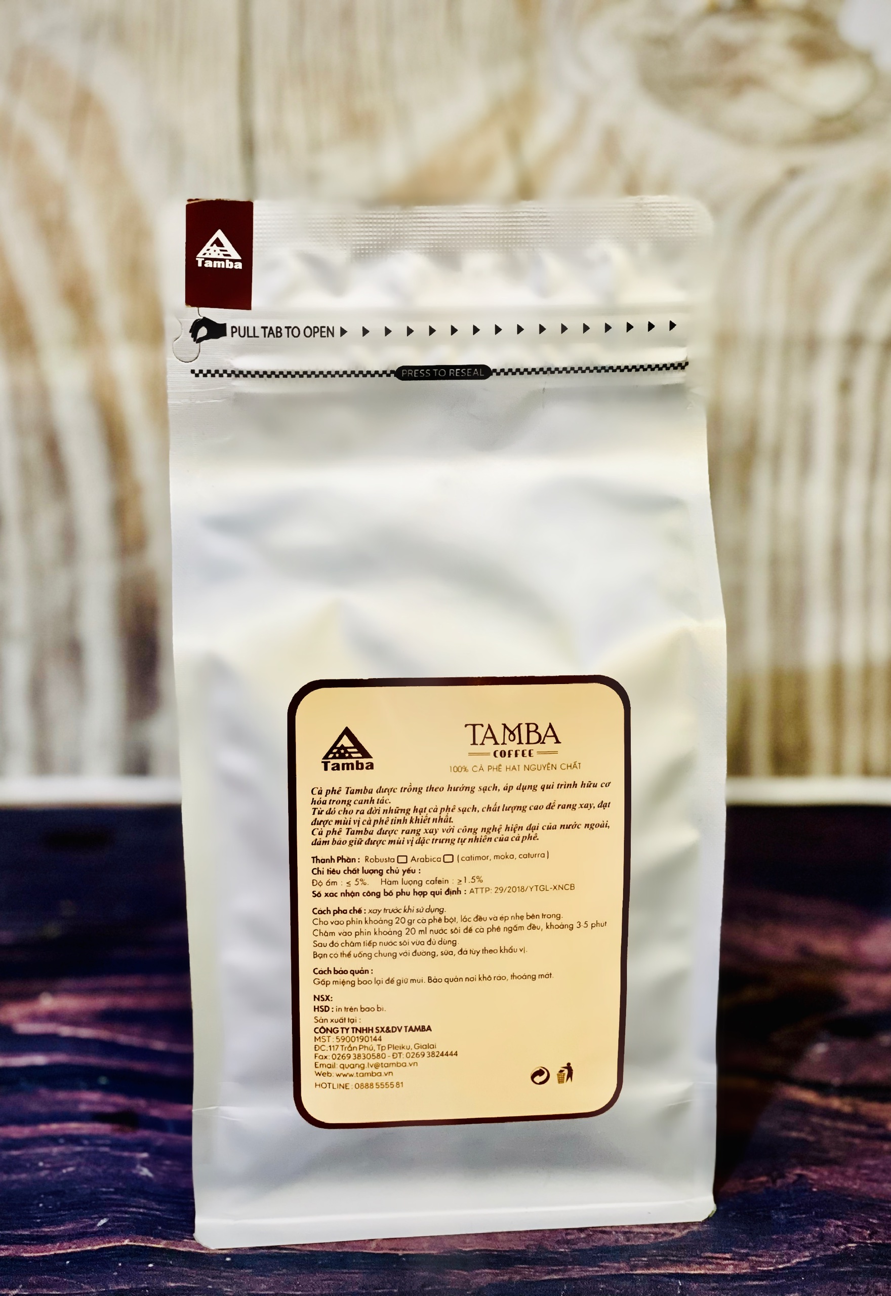 Cà phê hạt Arabica - Light Roast - Tamba Coffee - 500gr